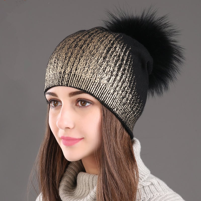 Warm Wool Knitted Hat Image 4