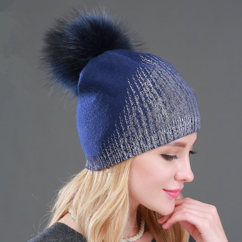 Warm Wool Knitted Hat Image 5