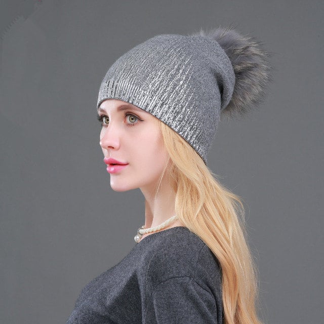 Warm Wool Knitted Hat Image 2