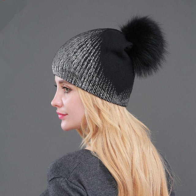 Warm Wool Knitted Hat Image 1