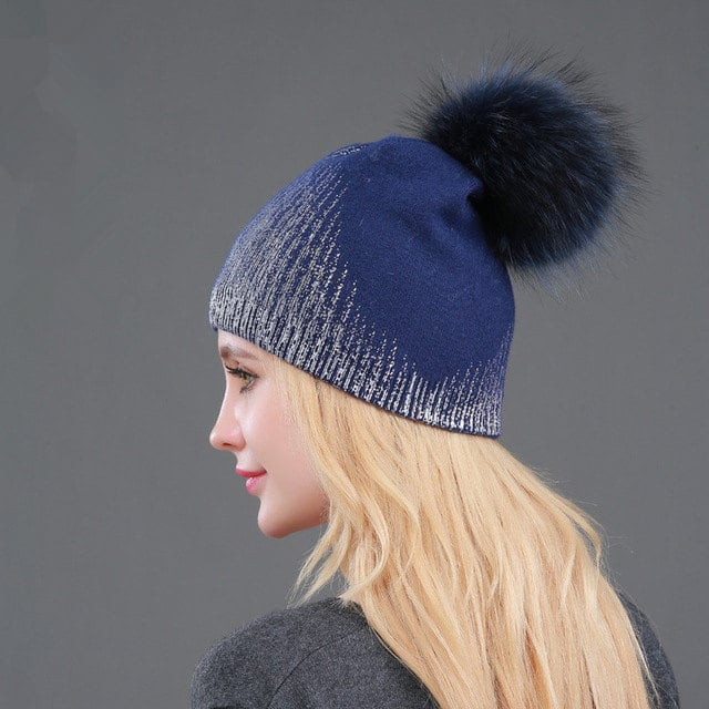 Warm Wool Knitted Hat Image 3