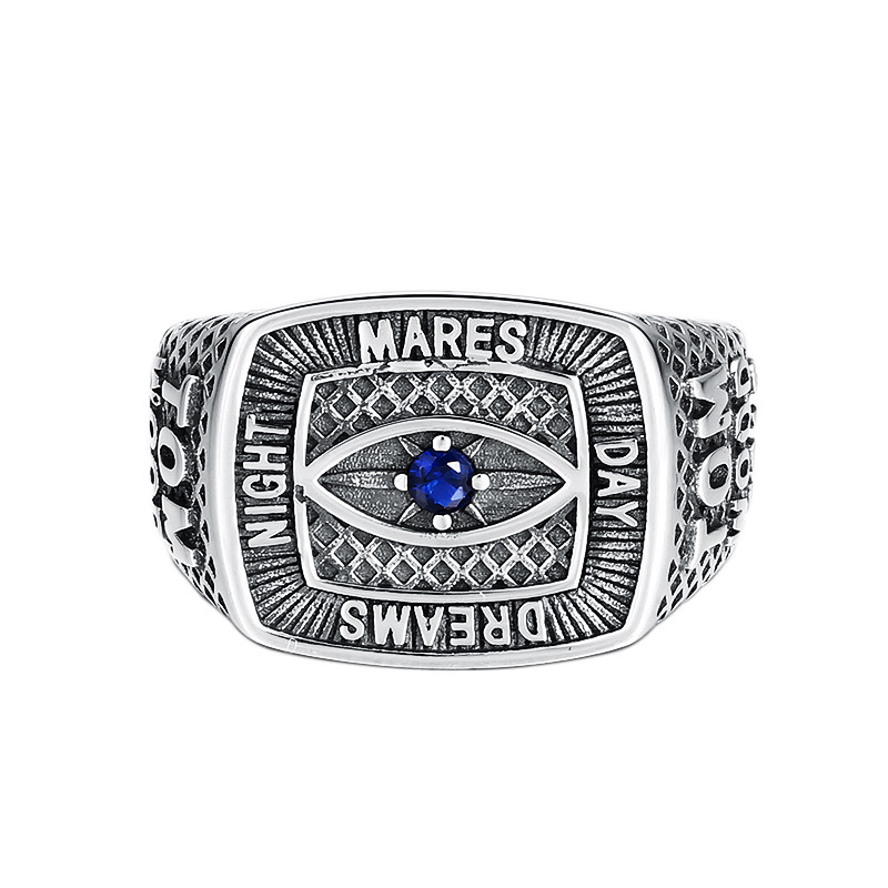 Men's 925 Sterling Silver Eye Ring