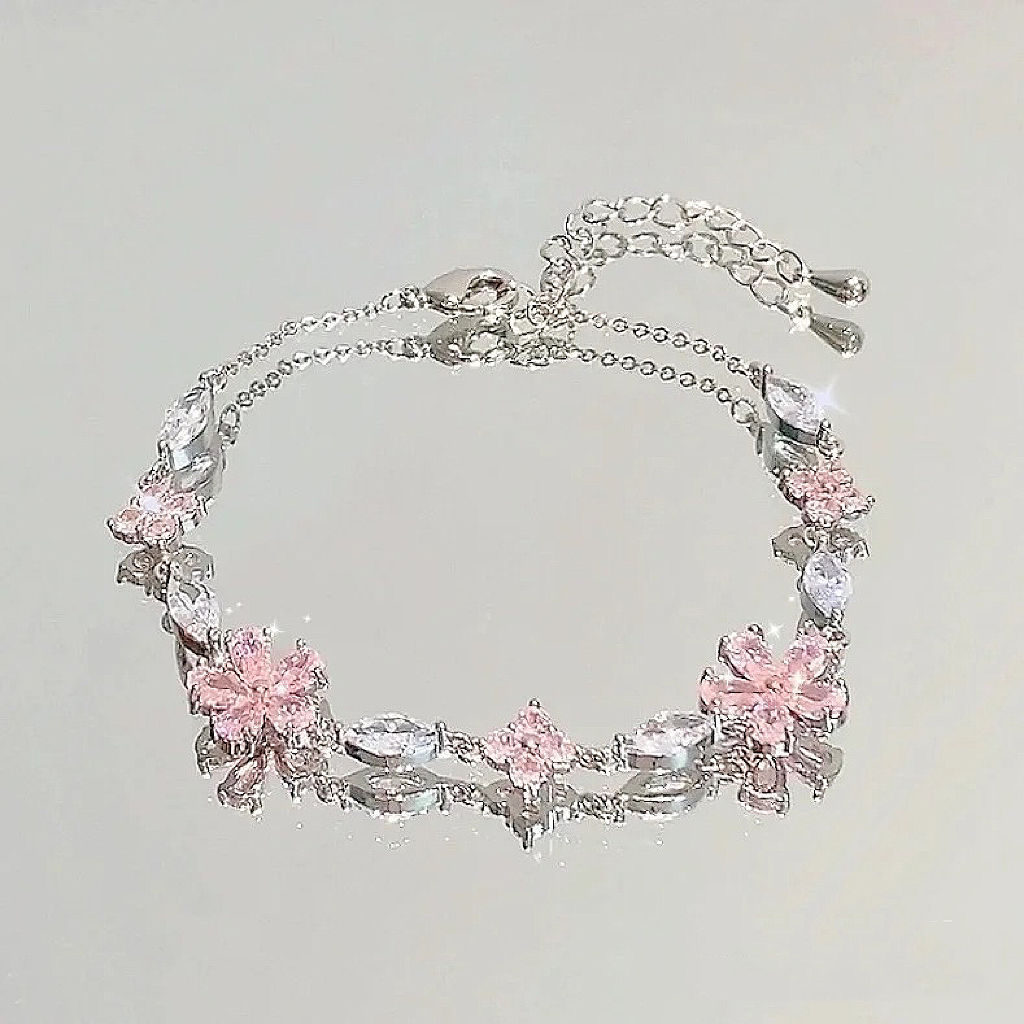 Women's Cherry Blossom Crystal Bracelet Image 12