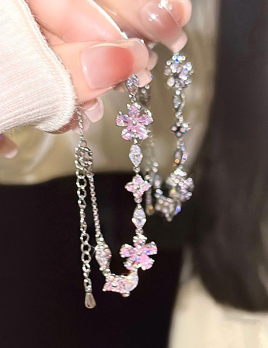 Women's Cherry Blossom Crystal Bracelet Image 13