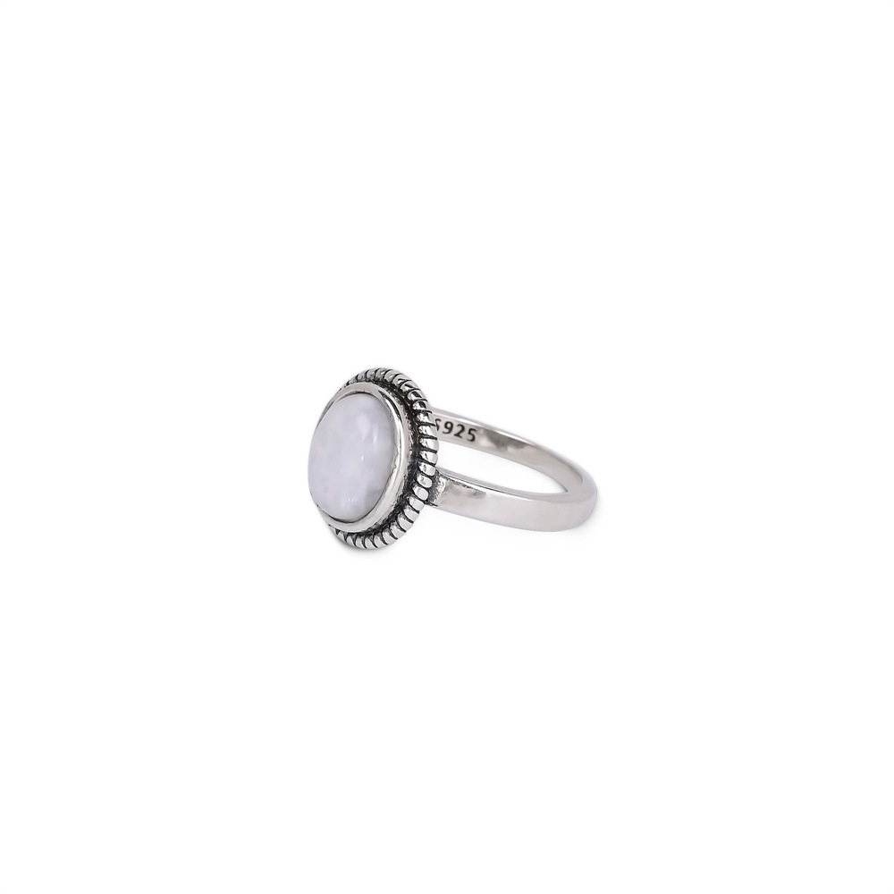 Bohemian Oval Moon Stone Ring 5