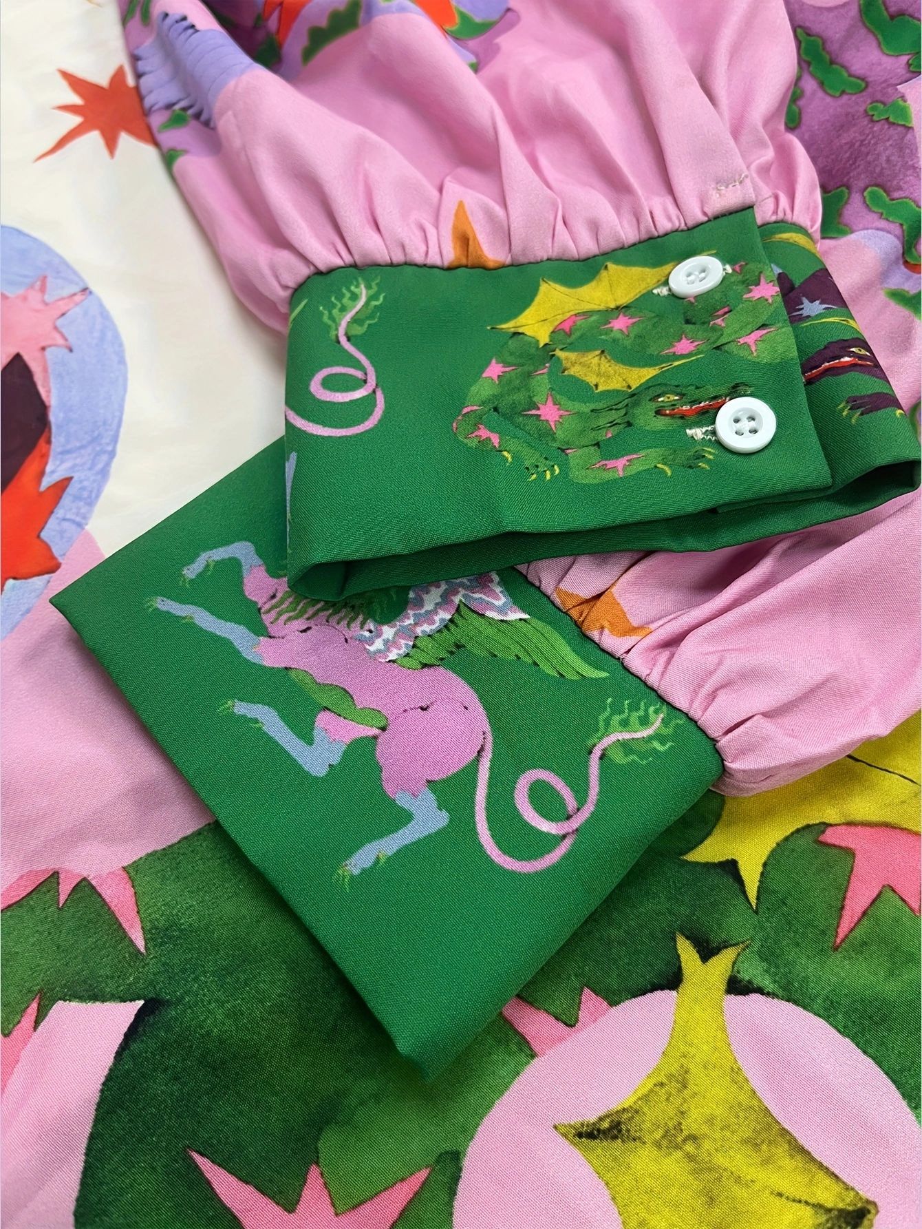 Fashion Printing Long Sleeve Dress Image 2