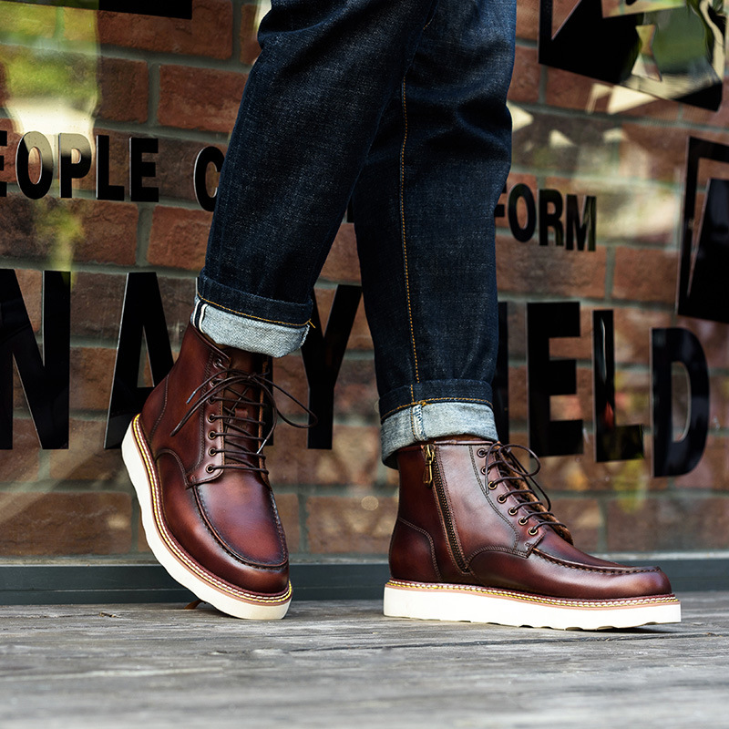 High-top Korean Men's Tooling Boots