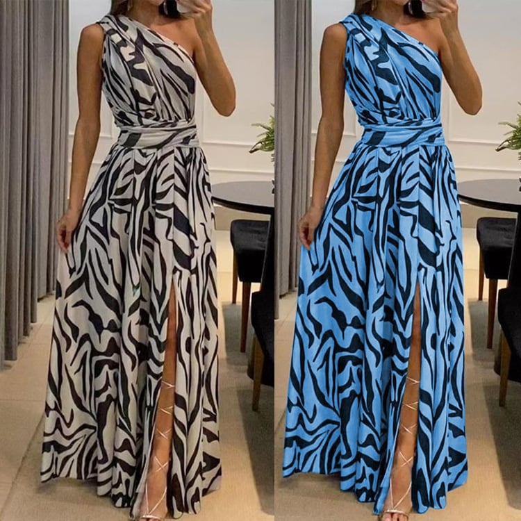 Black Printed Long Dress