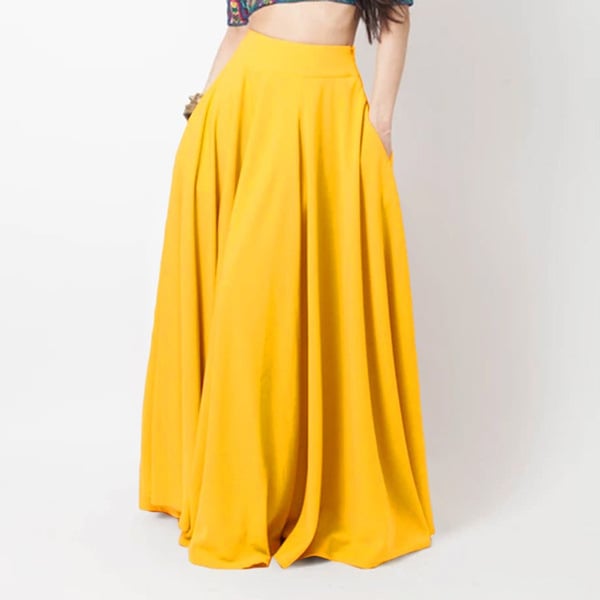 Plus Size Women's Solid Color Half-length Pleated Skirt 5