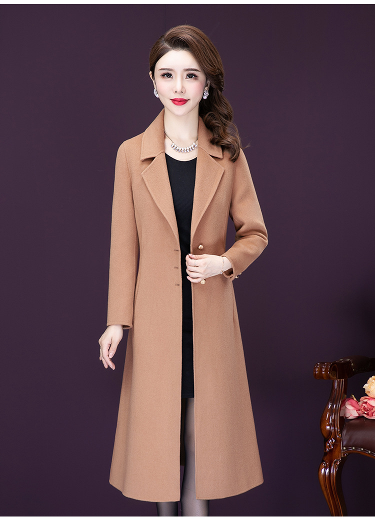 Overknee Mid-length Temperament Coat Side View