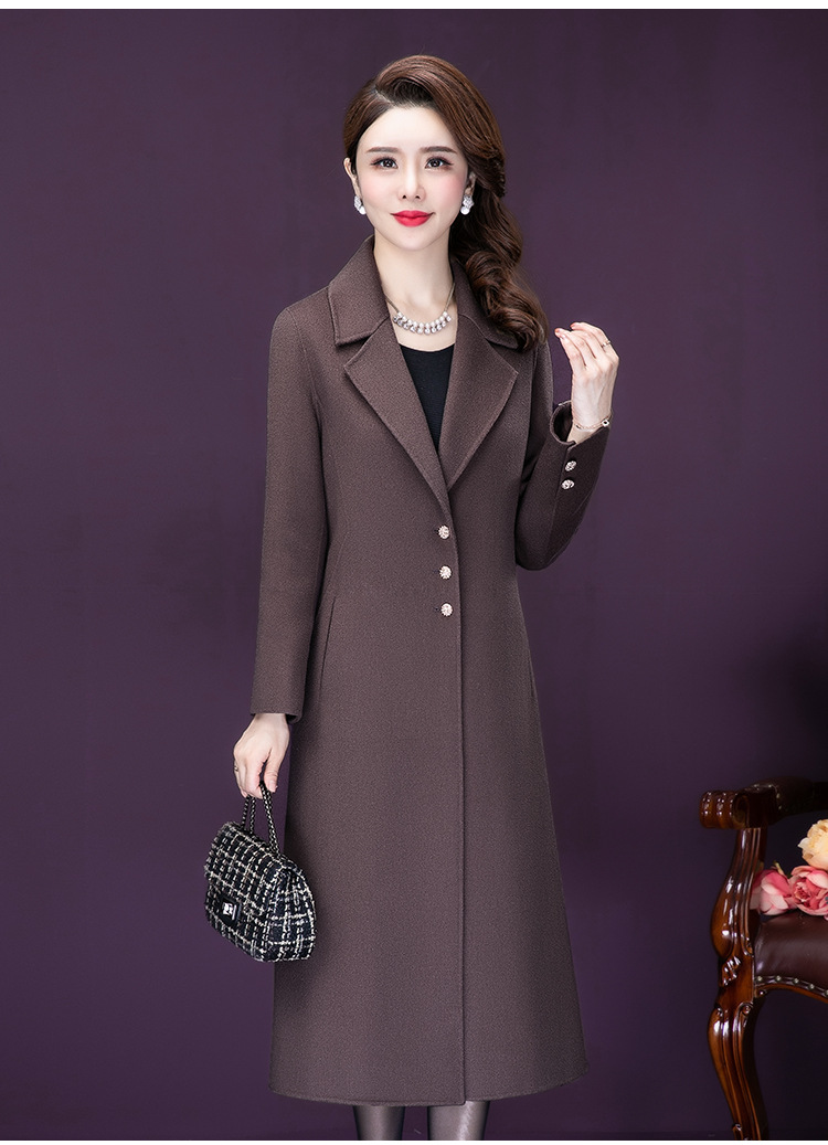 Overknee Mid-length Temperament Coat Back View