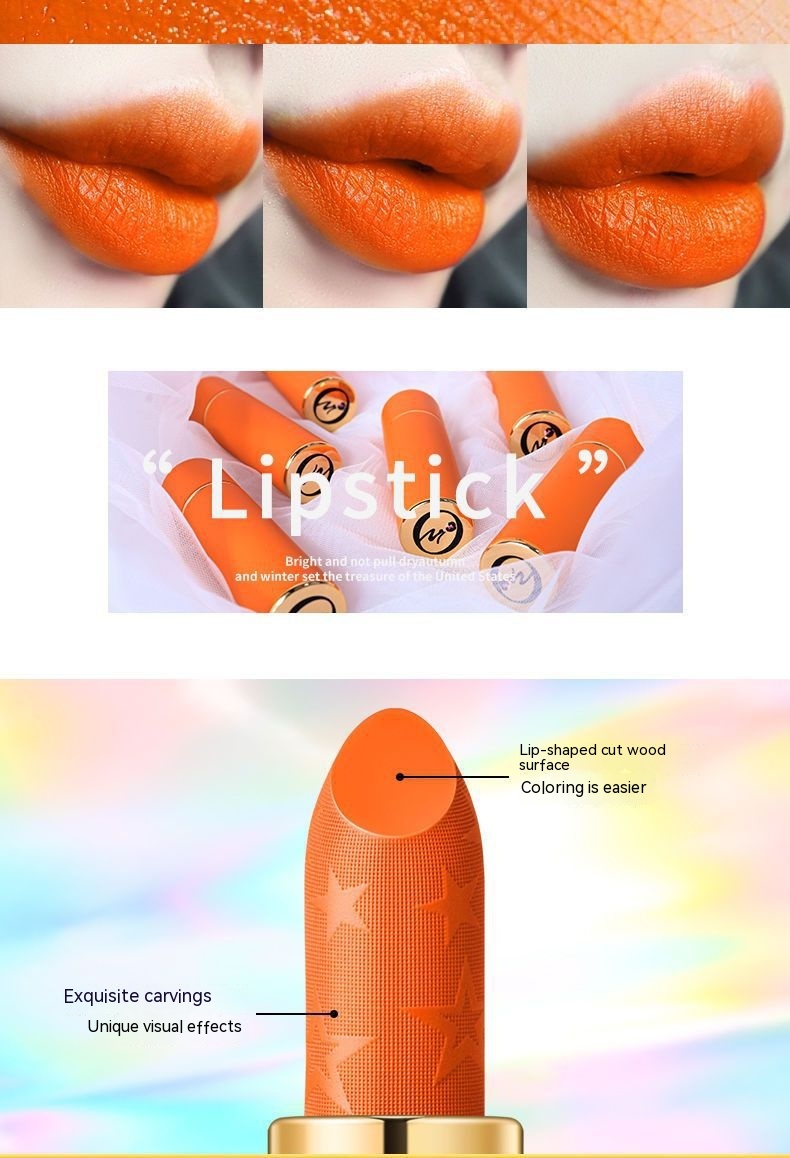 Carrot Orange Nourishing Lipstick Swatch