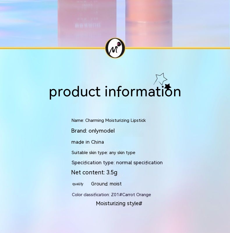 Carrot Orange Nourishing Lipstick Application