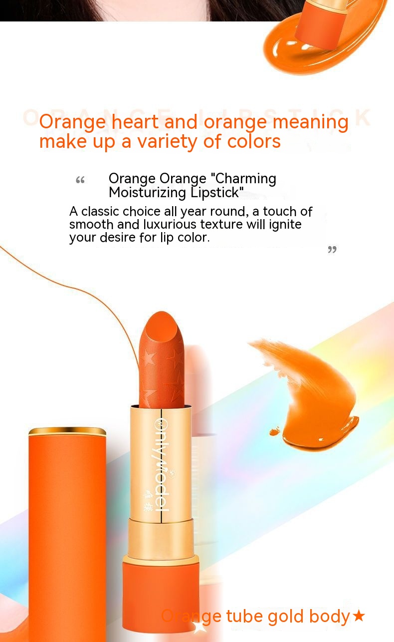 Carrot Orange Lipstick Texture