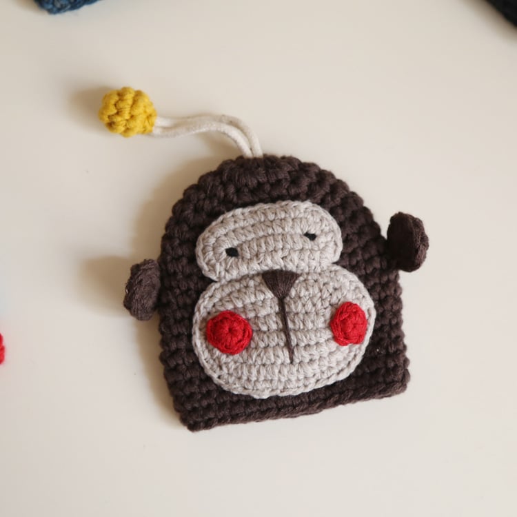 Cartoon Cute Knitted Key Bag Handwoven Protective Cover