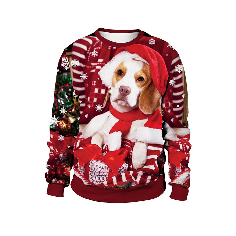 Women's Christmas Animal Print Pullover 6