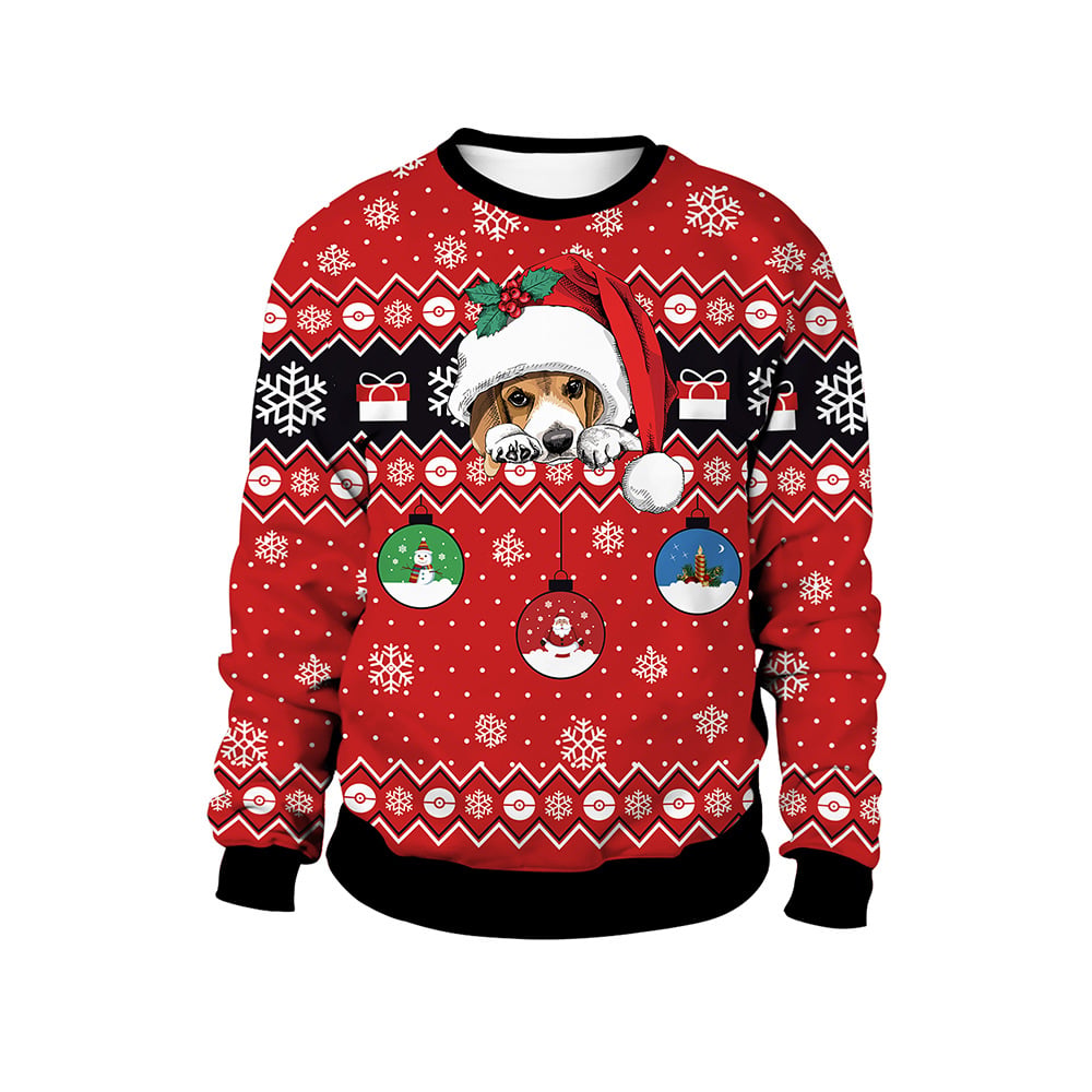 Women's Christmas Animal Print Pullover 3