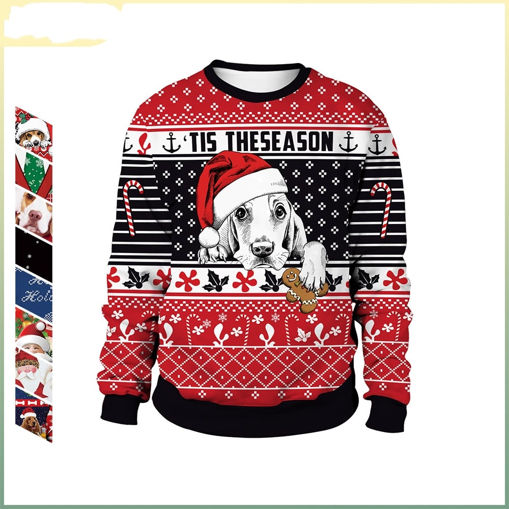 Women's Christmas Animal Print Pullover 1