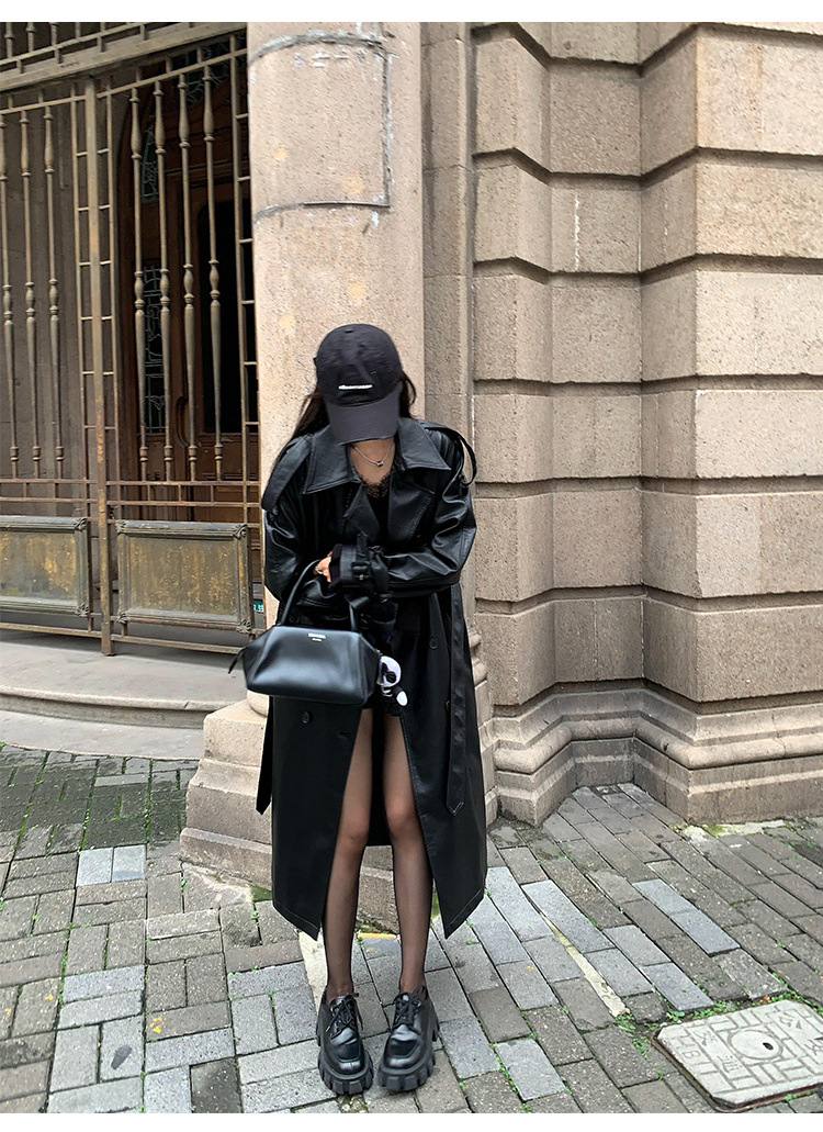 Advanced Sense Black Leather Coat 3