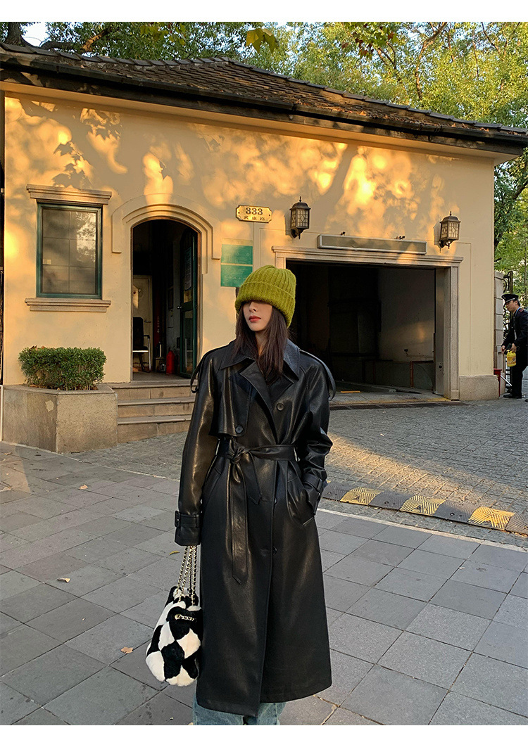 Advanced Sense Black Leather Coat 12