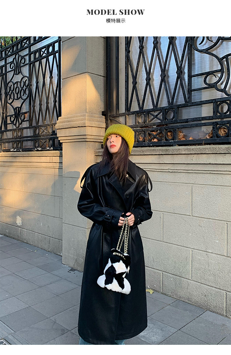 Advanced Sense Black Leather Coat 16
