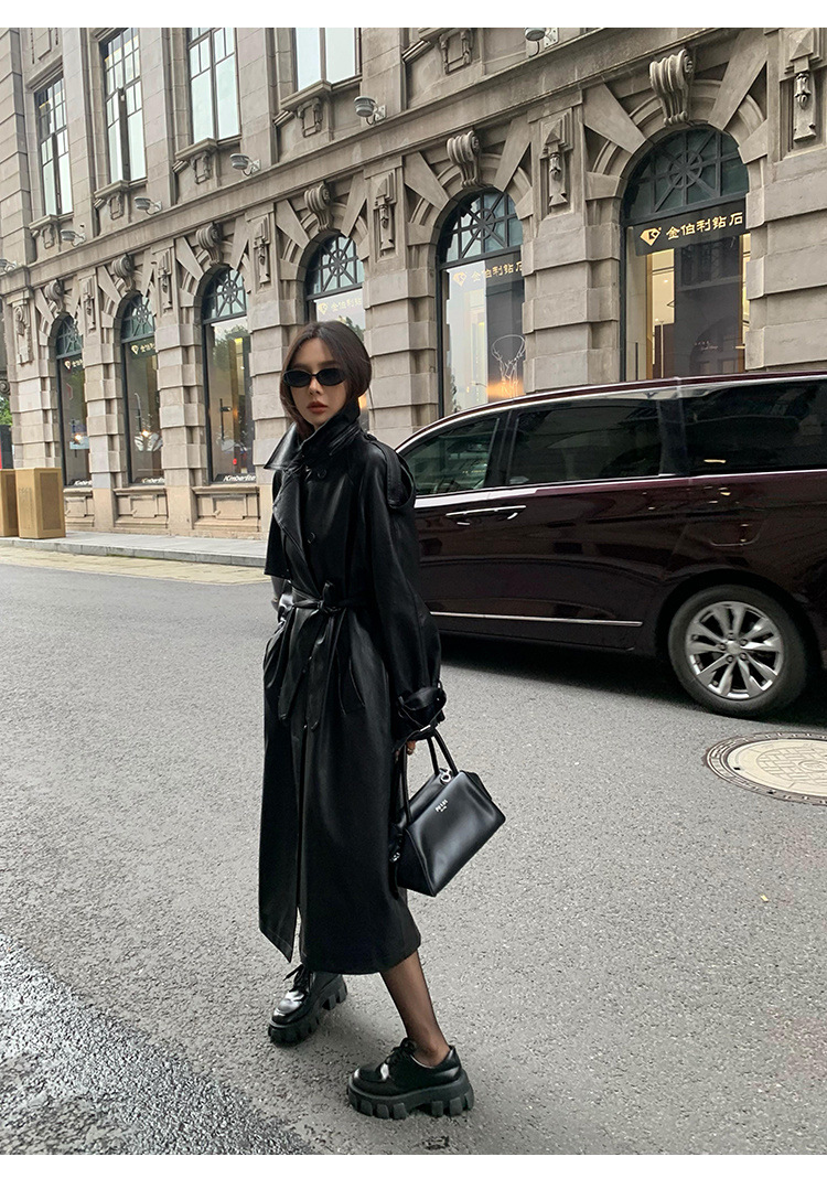 Advanced Sense Black Leather Coat 10