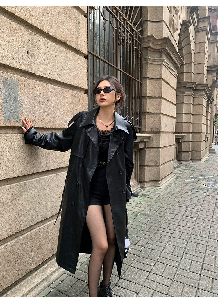 Advanced Sense Black Leather Coat 15