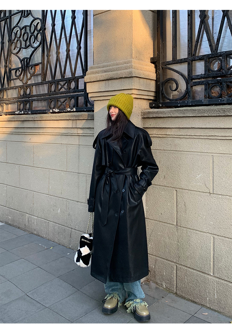 Advanced Sense Black Leather Coat 4