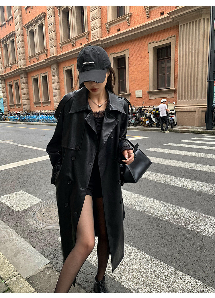 Advanced Sense Black Leather Coat 7