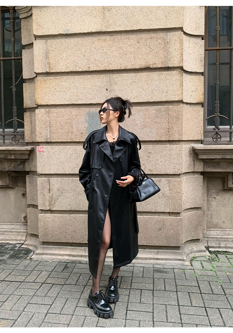 Advanced Sense Black Leather Coat 8