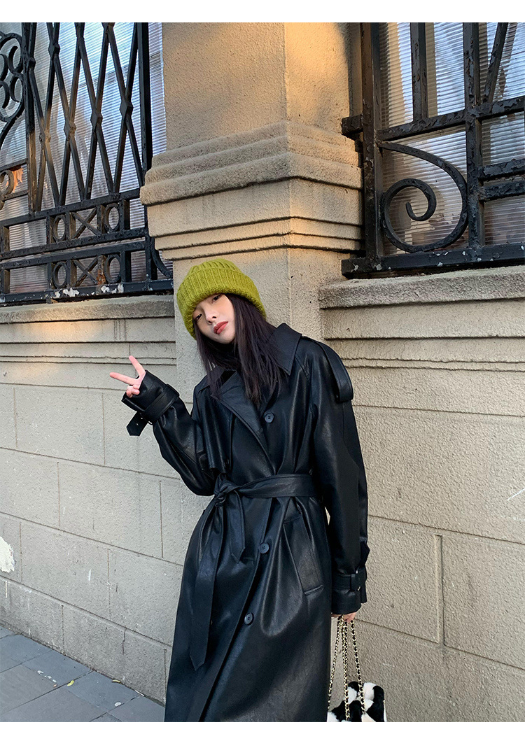 Advanced Sense Black Leather Coat 14