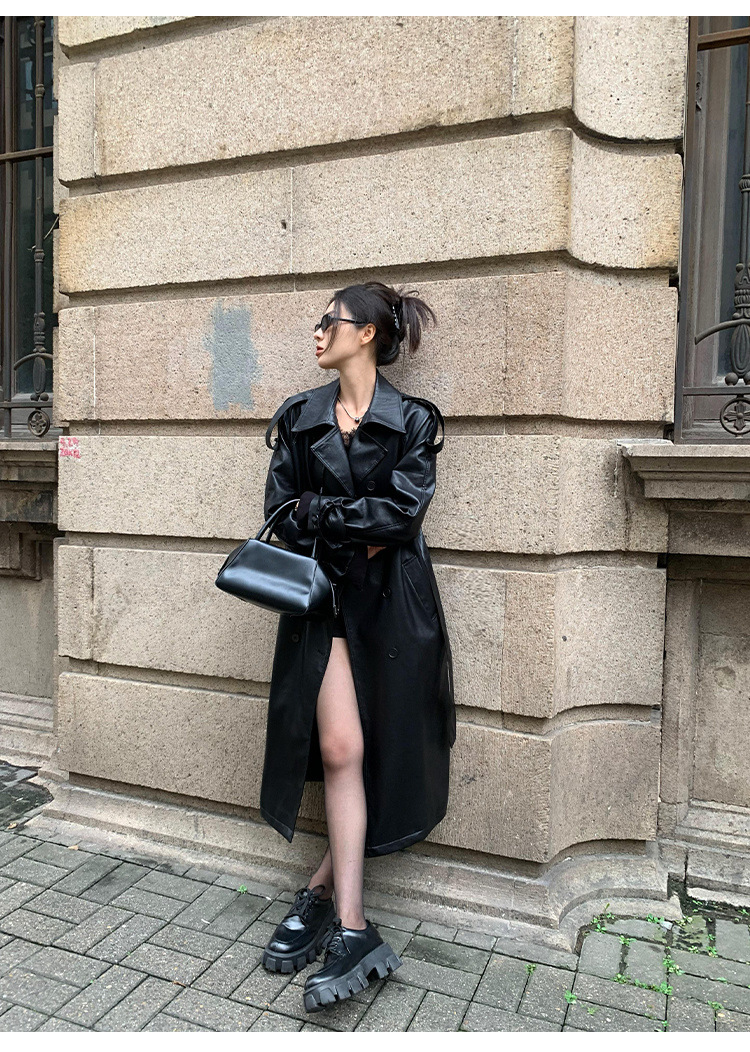 Advanced Sense Black Leather Coat 9