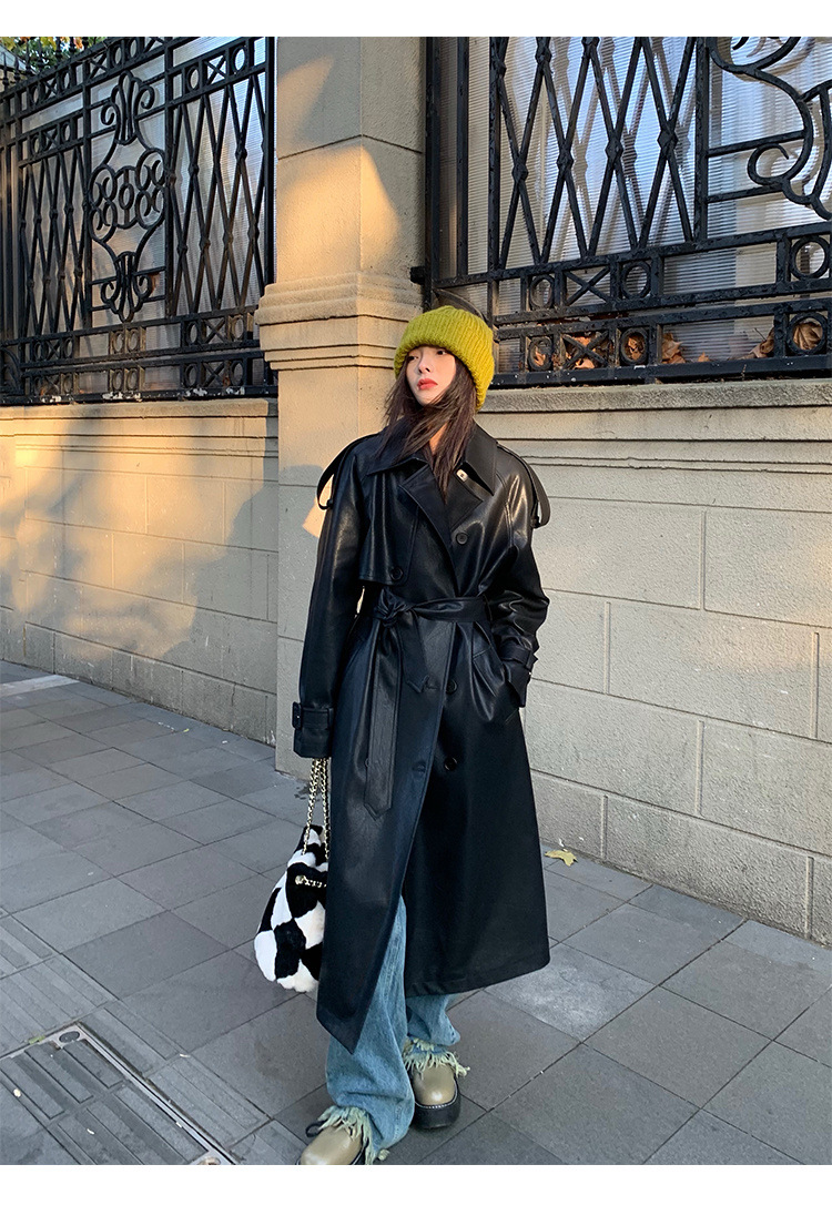Advanced Sense Black Leather Coat 13