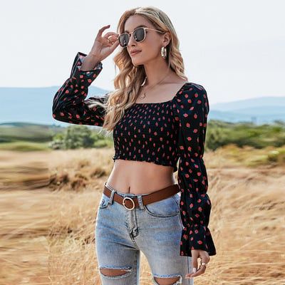 Ladies Fashion Print Slim Fit Shirt Image 4