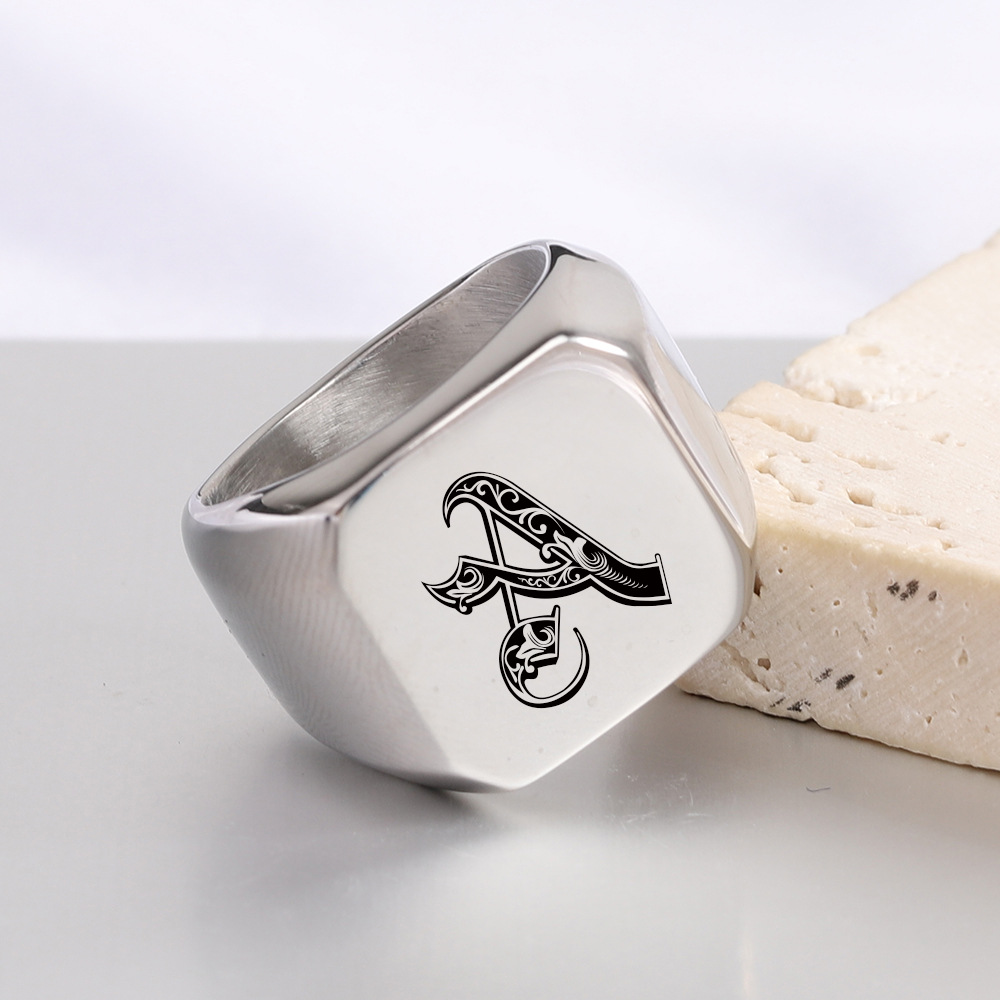 Titanium Steel Ring Side View