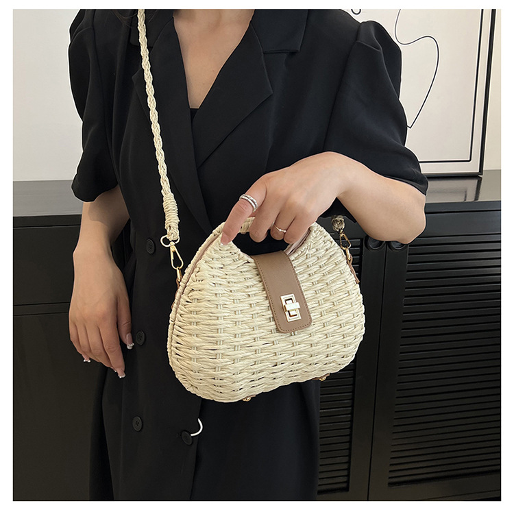 Woven Bag in Off White Color