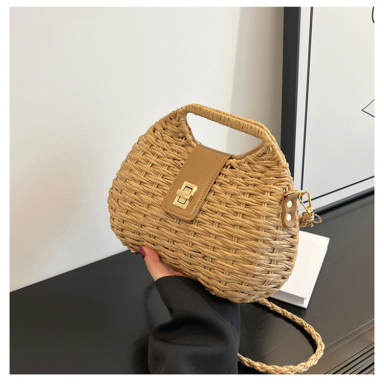 Woven Bag in Khaki Color
