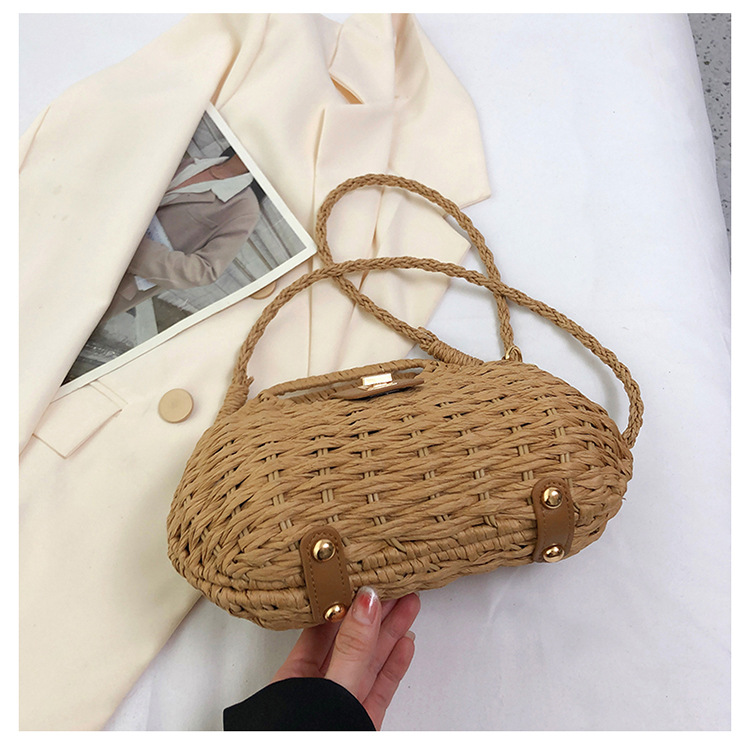 Woven Bag with Zipper Pocket