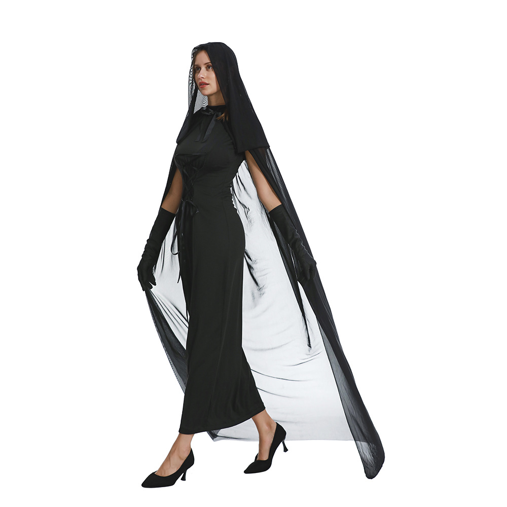 Halloween Witch Clothing Lace Cloak
