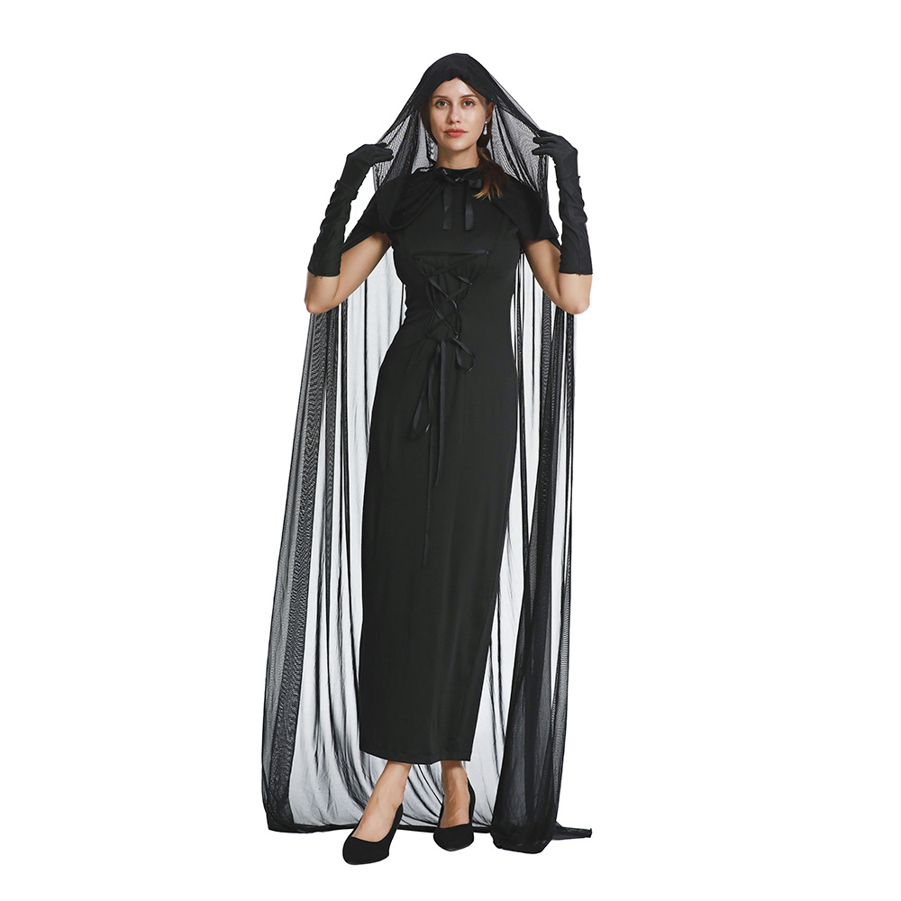 Halloween Witch Clothing Lace Cloak