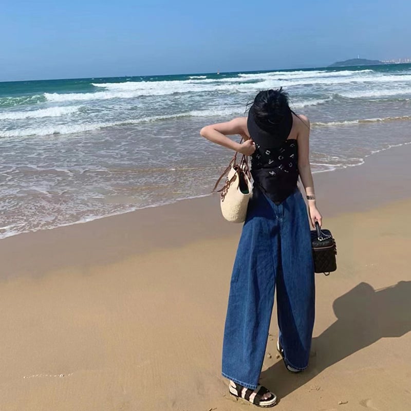 Wide Leg Jeans Front View