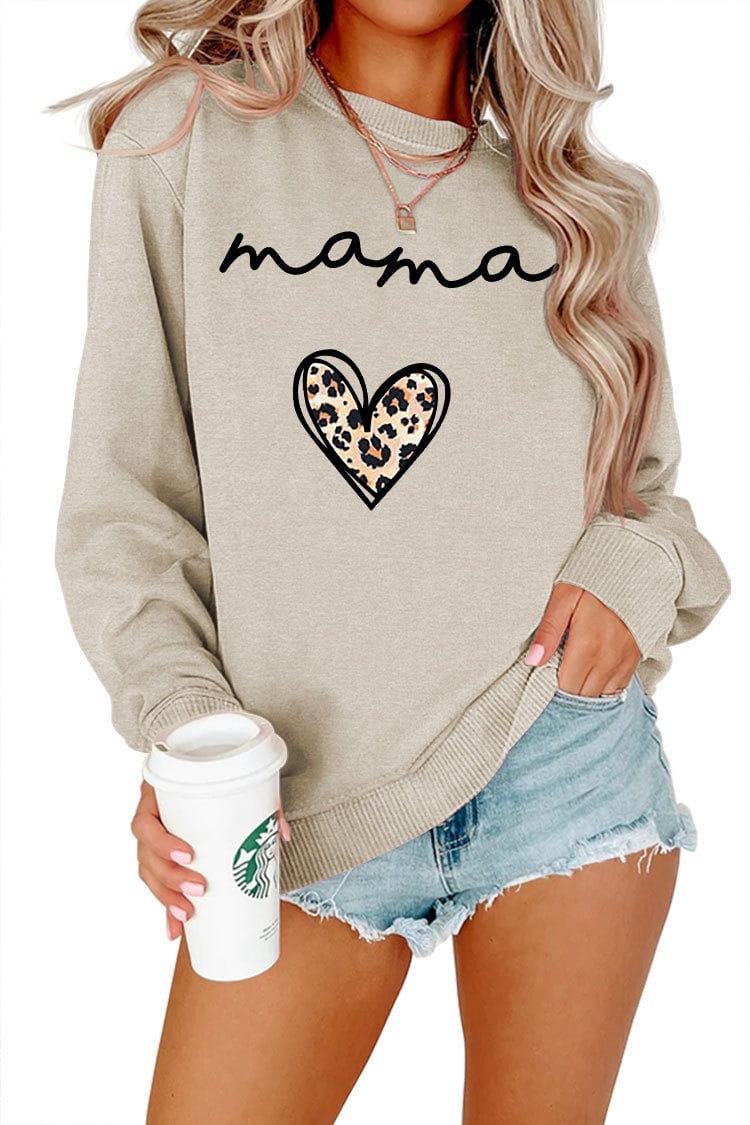 Leopard Print Heart Pullover 7