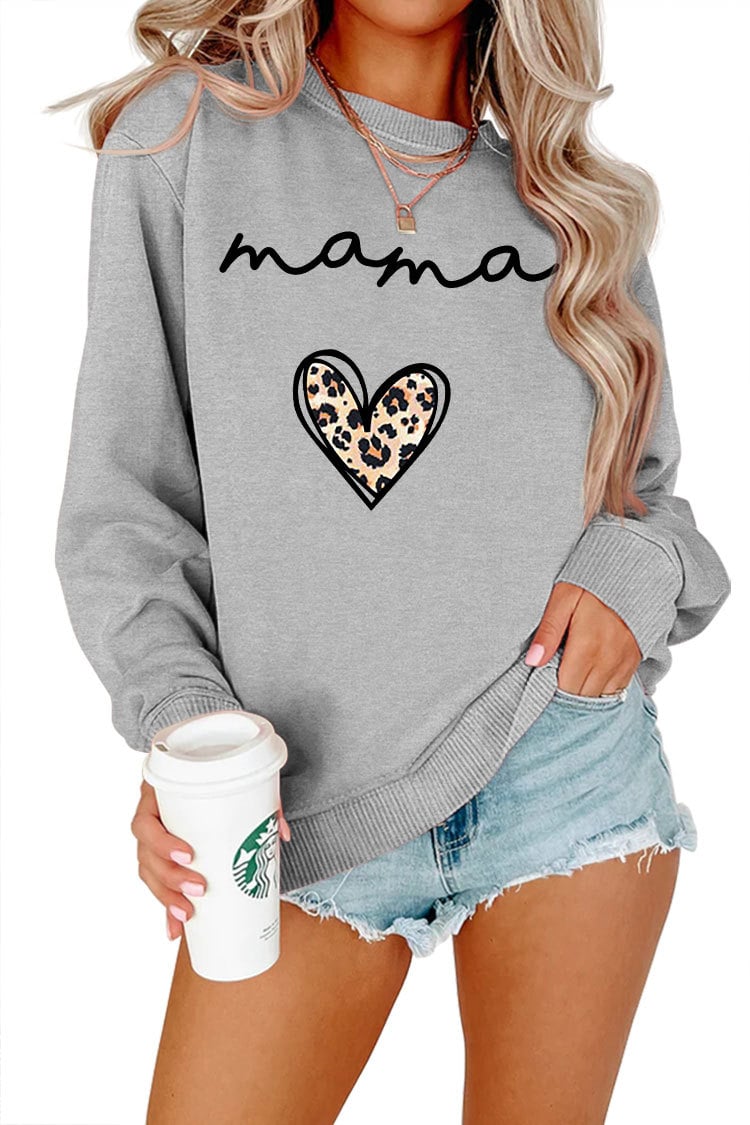 Leopard Print Heart Pullover 17