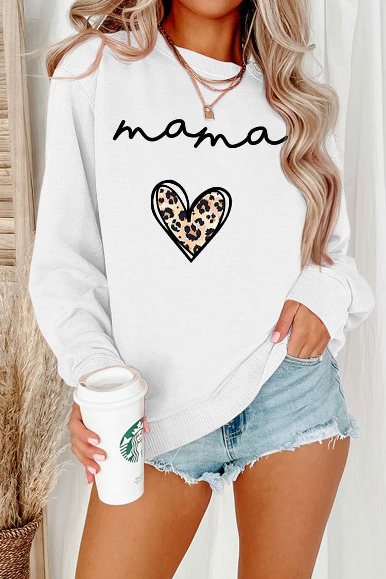 Leopard Print Heart Pullover 4