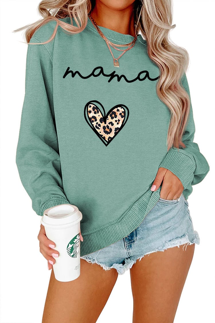 Leopard Print Heart Pullover 6