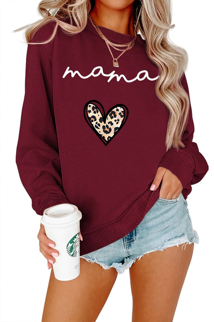 Leopard Print Heart Pullover 8