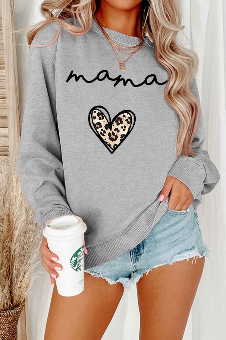 Leopard Print Heart Pullover 5