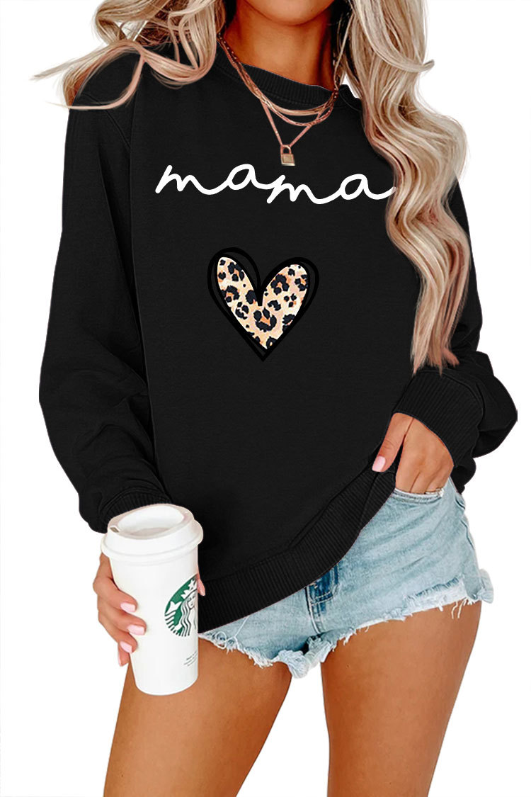Leopard Print Heart Pullover 3