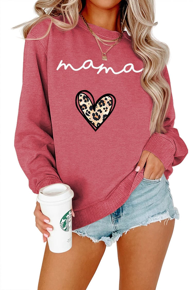 Leopard Print Heart Pullover 19