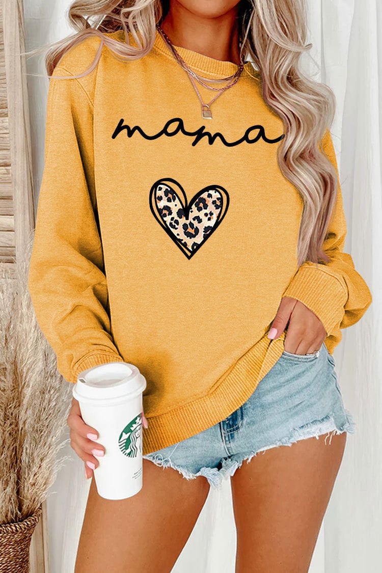 Leopard Print Heart Pullover 13